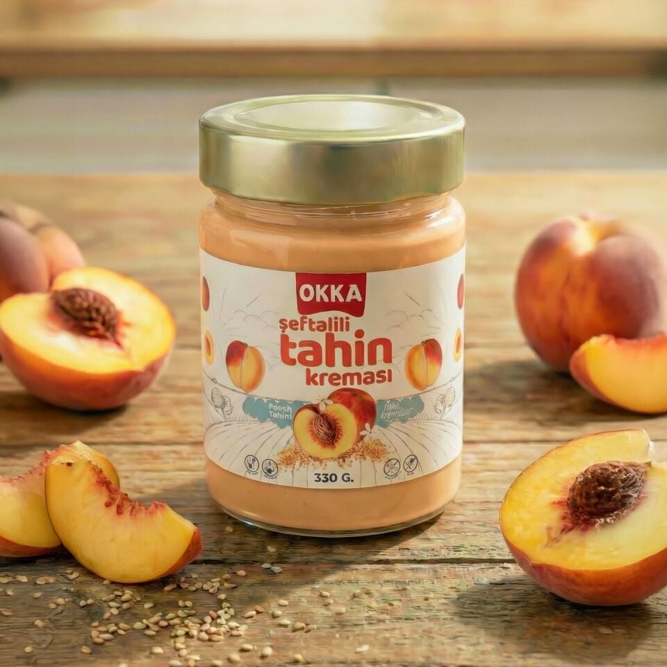 ŞEFTALİLİ TAHİN KREMASI 330 GR